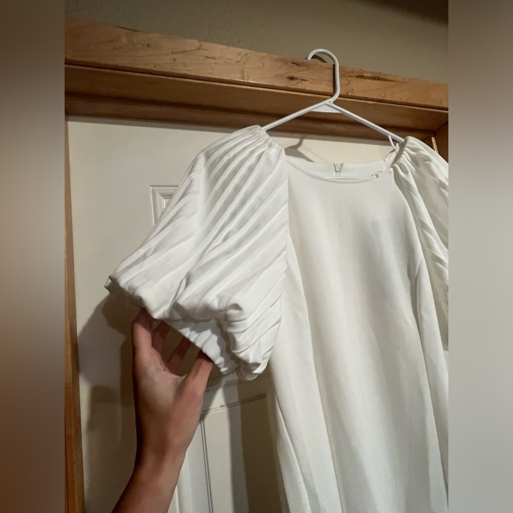 Nina Leonard Puff Sleeve Dress - Picture 5 of 6
